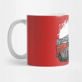 Fire Truck Kids Illustration Mug